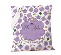 PXTIDY Adventure Cartoon Characters Tote Bag Lumpy Space Princess Gift I'm A Princess Shoulder Bag Animation Lovers Gifts, A C C, M