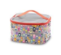 PXTIDY Adventure Cartoon Time Makeup Bag Classic Cartoon Characters Travel Toiletry Organizer Bag Anime Lover Gift