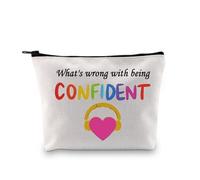PXTIDY and Juliet Musical Makeup Bag Broadway Musical Theater Gift What's Wrong with Being Confident Makeup Zipper Pouch Bag