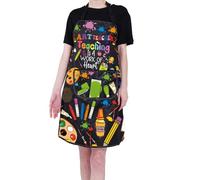 PXTIDY Art Teacher Apron Teaching is A Work of Heart Artists Painters Gifts Art Teacher Life Waterproof Apron
