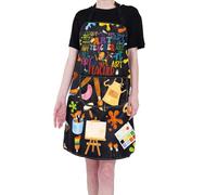 PXTIDY Art Teacher Apron with Pockets for Artists, Art Teachers, Painters Art lover Apron Gift Adjustable Art Apron Artist Gifts