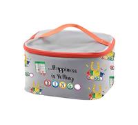 PXTIDY Bingo Gambler Cosmetic Case Bingo Lover Gifts Happiness is Yelling Bingo Gambling Travel Bag Lucky Bingo Game Gift for Bingo Lover Bingo Mom Survival Kit (Grey LT)