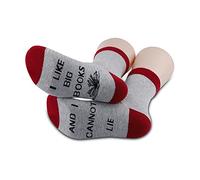 PXTIDY Book Lover Gift Bookworm Gift I Like Big Books and I Cannot Lie Socks Funny Bookish Book Reading Lover Socks Reader Gift Teacher Gift (I Like Big)