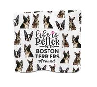 PXTIDY Boston Terrier Dog Kitchen Towel Life Is Better With Boston Terriers Around Boston Terrier Gifts Pet Dog Dish Towel