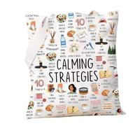 PXTIDY Calming Strategies Tote Bag Social Keep Clam Learning Activities Gift Mental Health Positive Affirmations Shopping Bag