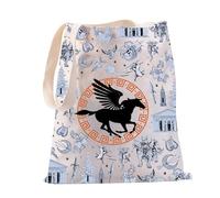 PXTIDY Camp Half-Blood Percy Movie Inspired Tote Bag Halloween Magical Mythical Creature Shoulder Bag Percy Fans Gift