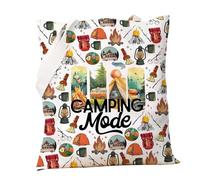 PXTIDY Camping Mode Themed Tote Bag Summer Adventure Shoulder Bag Travel Lover Road Trip Gift for Outdoor Adventures