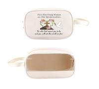 PXTIDY Catholic Confirmation Clear Toiletry Bag Confirmed in Christ Gifts Christian Confirmation Gift Religious Church Gift