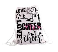 PXTIDY Cheer Bag Cheerleading Drawstring Bag Gifts for Cheerleading Lovers Cheerleader Gift Bag Cheer Stuff Cheer Team Gifts