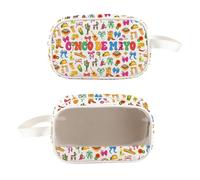 PXTIDY Cinco De Mayo Clear Makeup Bag Mexican Festival Party Gifts Nacho Average Fiesta Coquette Bow Cosmetic Organizer Case, White, Fashion