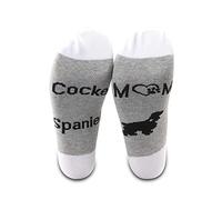 PXTIDY Cocker Spaniel Socks - Mom & Puppy Crew Socks - Mama Dog Mom Paw Lover Gift for Dog Owner (Cocker Spaniel)