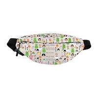 PXTIDY Comedy Cartoon TV Show Waist Bag Belcher Crossbody Fanny Pack Couple Gifts Burgers Style Waist Bag for Bob's Fans