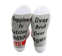 PXTIDY Criminal TV Show Inspired Gift Happiness Is Watching Criminal TV Show Novelty Socks For Fans Fandom