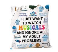 PXTIDY Dear Evan Hansen Broadway Musical Gifts I Just Want To Watch Musicals Tote Bag Hansen Musical Theatre Lover Gift