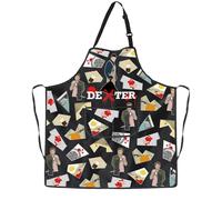 PXTIDY Dexter TV Show Inspired Apron Crime Drama Lovers Gift Bay Harbor Butcher Apron With Two Pockets Adjustable