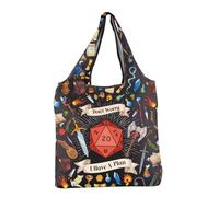 PXTIDY Dice Games Foldable Reusable Shopping Bag Don't Worry I Have A Plan Gaming Reusable Grocery Bag Gamer Gifts