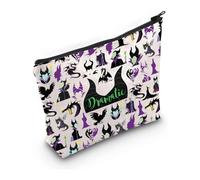 PXTIDY Dramatic Maleficent Makeup Bag Halloween Evil Queen Gift Villain Lover Gift Villain Queen Movie Makeup Bag Witch Gift