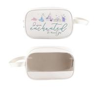 PXTIDY Enchanted to Meet You Clear Makeup Bag Fairy Cartoon Tales Cosmetic Case Magical Kingdom Gift Vacation Trip Gift