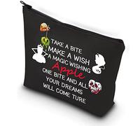 PXTIDY Evil Queen Makeup Bag Take A Bite and Your Dreams Will Come True Poison Apple Zipper Makeup Pouch Poison Villains Inspired Movie Merchandise
