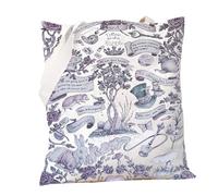 PXTIDY Fairy Tale Alice Wonderland Tote Bag Alice Fairy Tales Cartoon Aesthetic Vintage Shoulder Bag for Alice Fans