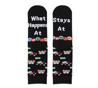 PXTIDY Funny Bingo Socks Bingo Lovers Gifts What Happens At Bingo Stays At Bingo Novelty Socks Bingo Game Gifts