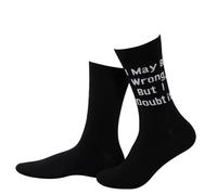 PXTIDY Funny Novelty Socks For Men Women I May Be Wrong But I Doubt It Funny Gag Gifts