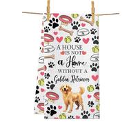 PXTIDY Golden Retriever Theme Towel Dog Kitchen Towel Dog Lover Gifts Golden Retriever Owner Gifts Tea Towel
