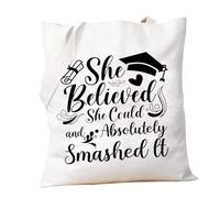 PXTIDY Graduation Gifts for Her 2025 Graduation Gift Bags Tote Bag She Believed She Could Graduation College Student Gifts