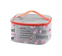 PXTIDY Granny Gift Grandma Gift Ideal Cosmetic Case Best Granny Ever Makeup Bag First Time Grandma Gigi Nana Gift