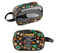 PXTIDY HB Meal Clear Toiletry Bag Lord Movie Inspired Cosmetic Organizer Bag Breakfast Gift for Rings Fans