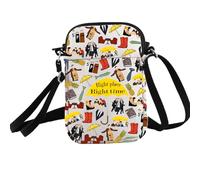 PXTIDY HIMYM Merchandise TV Show How I Met You Mother Crossbody Bag Right Place Right Time HIMYM Gift Yellow Umbrella Gift