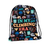PXTIDY In My Climbing Era Drawstring Bag Moutain Rock Climbing Mountaineering Lover Gift Rock Climber Bag