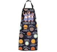 PXTIDY Jenna's Pies Making Apron Waitress Musical Theatre Kitchen Apron Drama Fans Baker Gifts for Pies Lovers Chef Foodie
