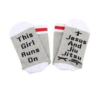 PXTIDY Jesus And Jiu Jitsu Socks Jiu Jitsu Brazilian Jiu Jitsu Lover Gifts Gift For Jiu Jitsu Athlete Christian Verse Socks