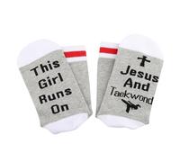 PXTIDY Jesus And Taekwondo Socks Gift Christian Taekwondo Socks Gifts For Martial Arts Gift For Taekwondo Trainer Gifts