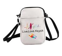 PXTIDY Kayaker Gifts Live Love Kayak Crossbody Bag River Lake Kayak Lover Gift Canoeing Water Sport Kayaking Novelty Gifts