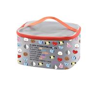 PXTIDY Korean Group Army Musical Cosmetic Bag Music Team Army Members Fans Gift Characters Makeup Organizer Bag