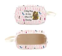 PXTIDY Line Dancing Clear Toiletry Bag Country Dancer Gift Western Country Music Dance Clear Cosmetic Bag Line Dancer Gifts