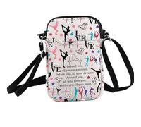 PXTIDY Live Love Skating Crossbody Bag Ice Skating Gifts Figure Skating Gifts Skate Lover Gift for Women Skating Team Gift