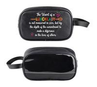 PXTIDY Lunch Lady Clear Toiletry Bag The Heart of a Lunch Lady Not Measured in Size Cafeteria Worker Appreciation Gift