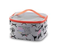 PXTIDY Martial Art Cosmetic Pouch Girls Jiu Jitsu Gift Never Underestimate A Girl Who Loves Jiu Jitsu Makeup Bag Karate Student Gift Jujitsu Coach Organizer (Grey-LT)