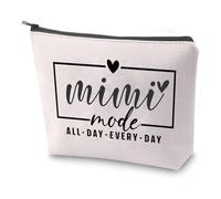 PXTIDY Mimi Mode All Day Make Up Bag Mimi Life Gift Grandma Cosmetic Bag Best Mimi Ever Gifts Mimi Mode Gifts
