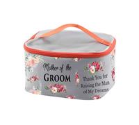 PXTIDY Mother of the Groom Cosmetic Case Thank You for Raising the Man of My Dreams Makeup Bag Groom's Mother Gift from Bride