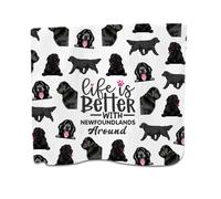 PXTIDY Newfoundland Dog Kitchen Towel Life Is Better With Newfoundlands Around Newfoundland Dog Lover Tea Towel Dog Mom Gift