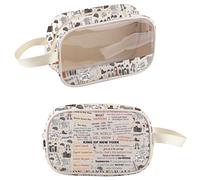 PXTIDY News Musical Clear Toiletry Bag Cosmetic Organizer Bag Theatre Musical Lover Gift Musical Merchandise