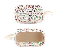 PXTIDY Ohio Souvenir Clear Toiletry Bag Long Distance Relationships Gift Someone In Ohio Loves Me Bag State Travel Gift, Beige, Fashion