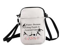 PXTIDY Pilates Yoga Crossbody Bag Pilates Gifts Pilates Lover Gift Pilates Instructor Crossbody Bag Pilates Teacher Gift