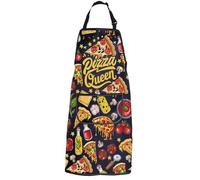PXTIDY Pizza Queen Gift Pizza Chef Apron Italian Pizza Lover Making Baking Apron with Pockets Gift for Pizzeria Chef Foodie