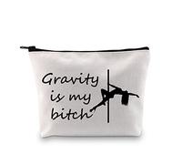 PXTIDY Pole Dancing Makeup Bag, Gravity is My Bitch, Travel Cosmetic Organizer