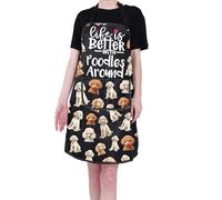 PXTIDY Poodles Dog Lovers Apron Life is Better With Poodles Around Kitchen Apron Poodle Women Poodle Mom Gifts